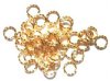 50 8mm Twisted Gold Plated Jump Rings